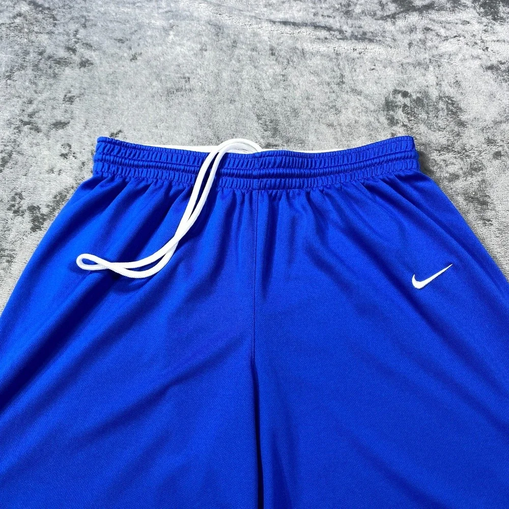 Nike Dri-FIT Basketball Shorts Men Large Blue Training Athletic Swoosh Logo Icon